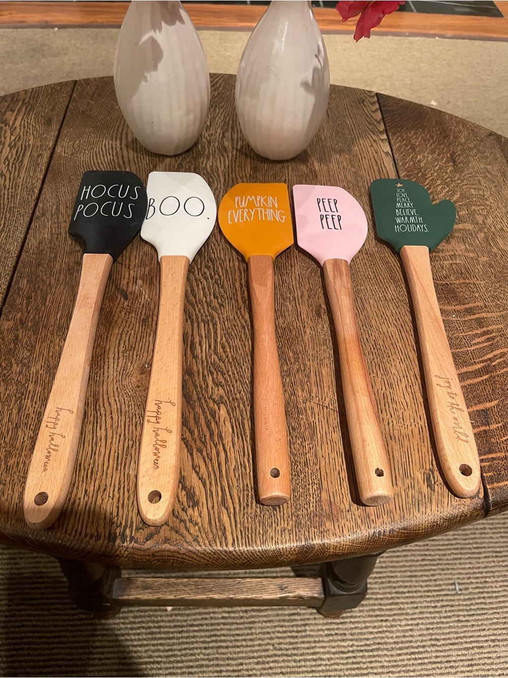 Rae Dunn Festive Holiday Silicone Spatula Set - Multicolor